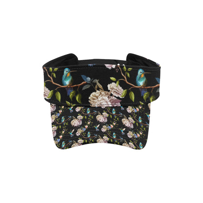 Hummingbird Flower Themed Print Unisex Sun Visor
