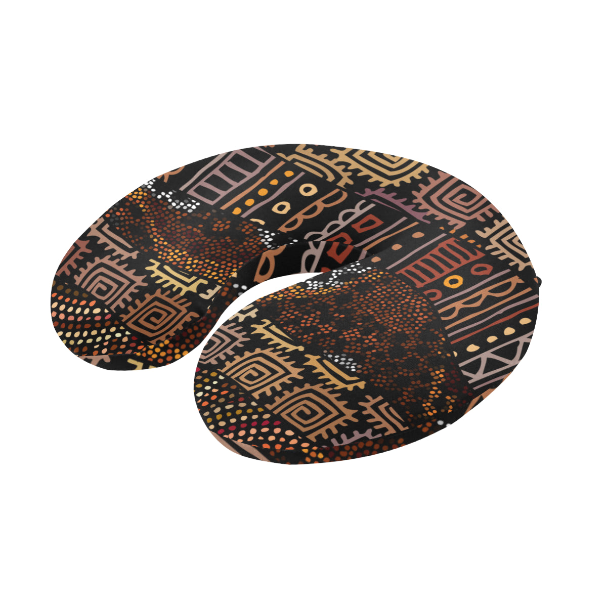 African Pattern Print Design 07 U-Shaped Travel Neck Pillow
