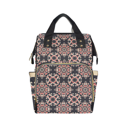 Medallion Pattern Print Design 01 Diaper Bag Backpack