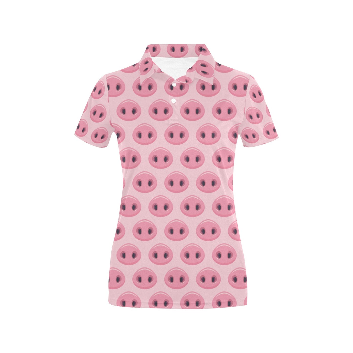 Pig Print Design LKS401 Women's Polo Shirt