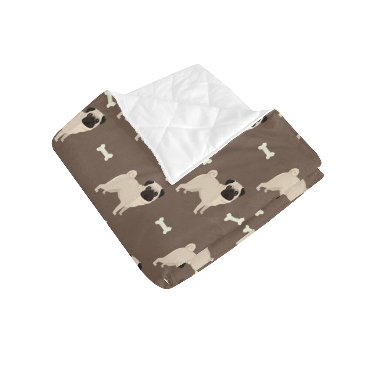 Pug Pattern Print Design A02 Premium Quilt