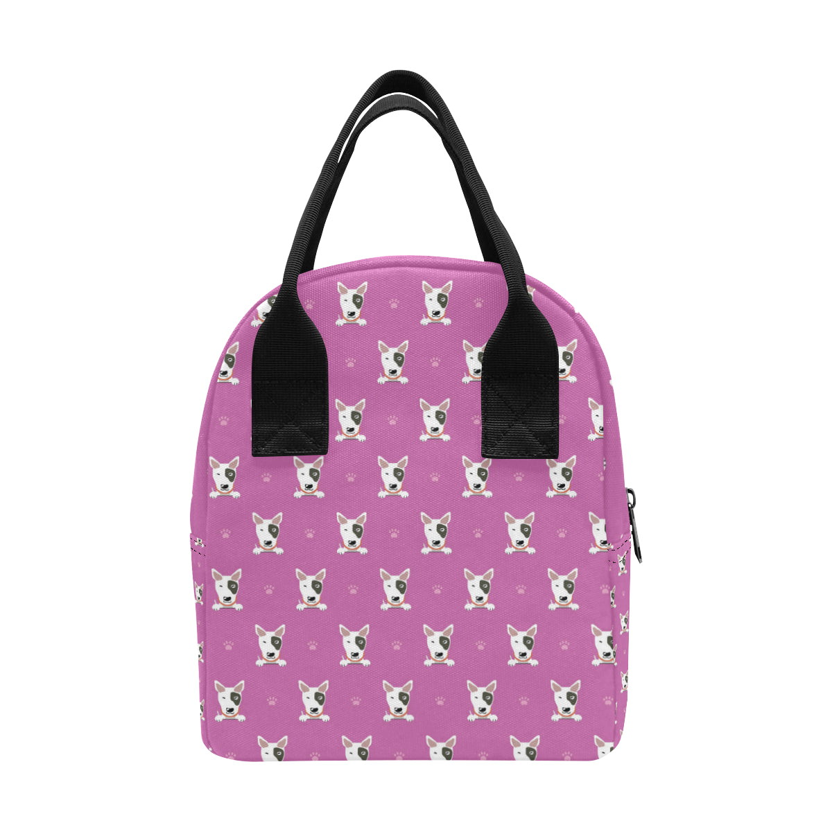 Bull Terrier Happy Print Pattern Insulated Lunch Bag