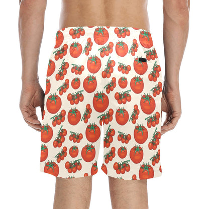 Tomato Print Design LKS302 Men's Swim Trunks Beach Shorts