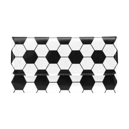 Soccer Ball Texture Print Design LKS303 Women's Trifold Wallet
