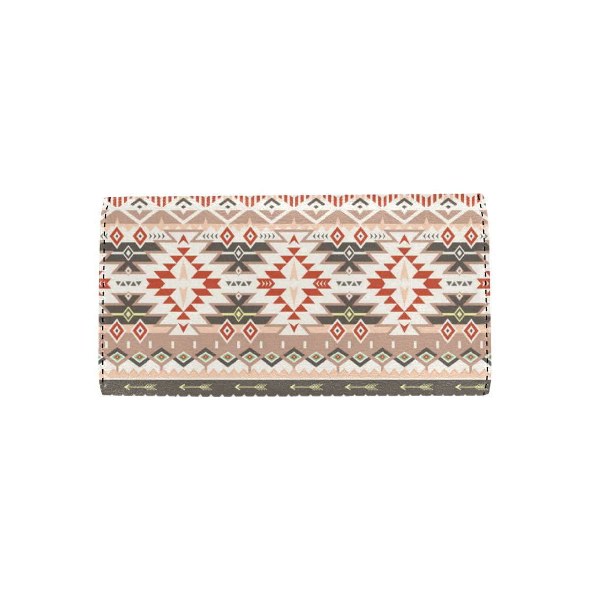 Aztec Pattern Print Design 05 Women's Trifold Wallet
