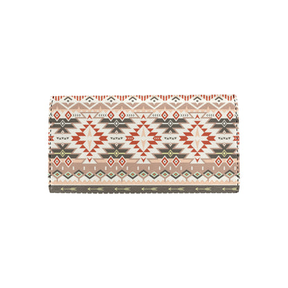 Aztec Pattern Print Design 05 Women's Trifold Wallet
