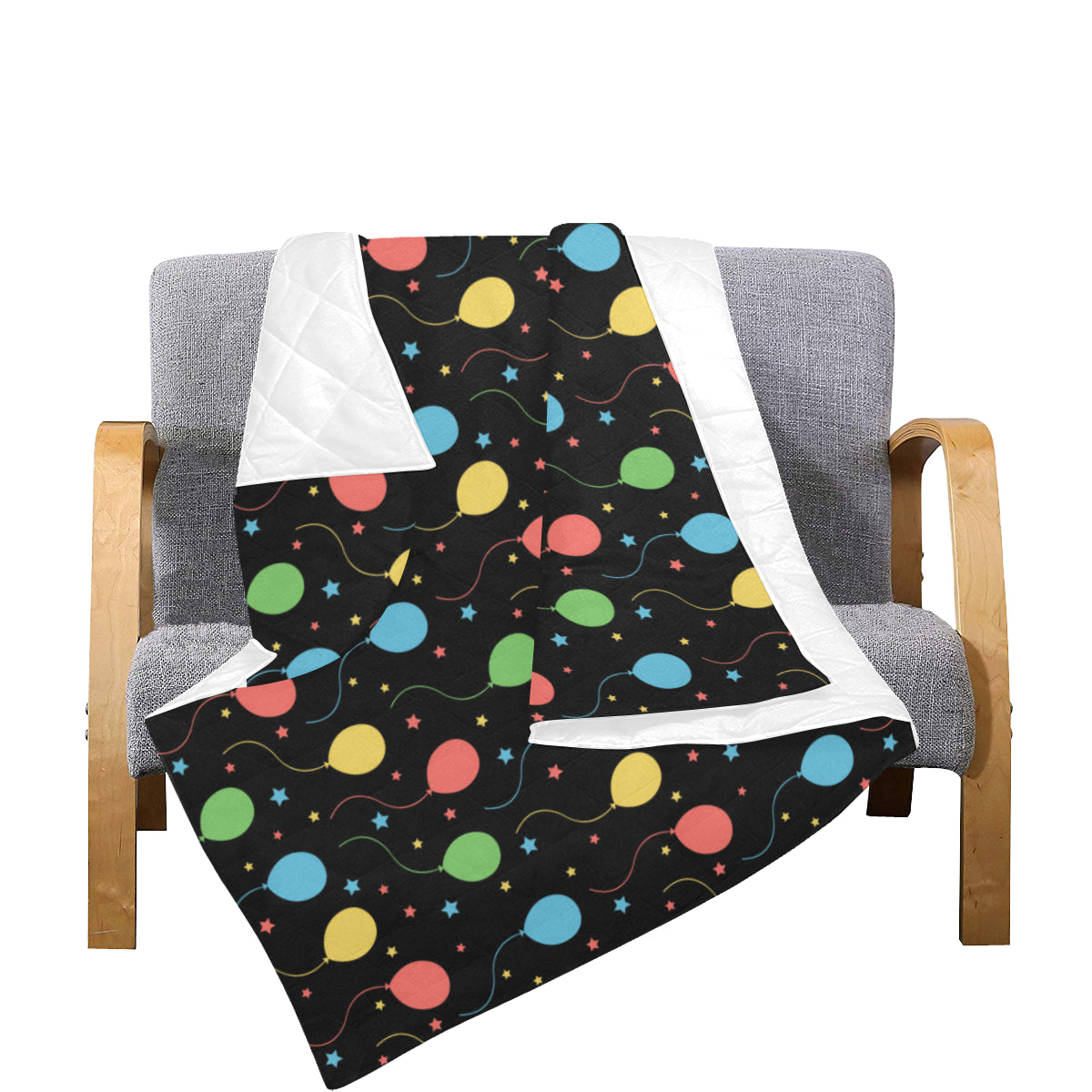 Ballon Colorful Pattern Print Design 04 Premium Quilt