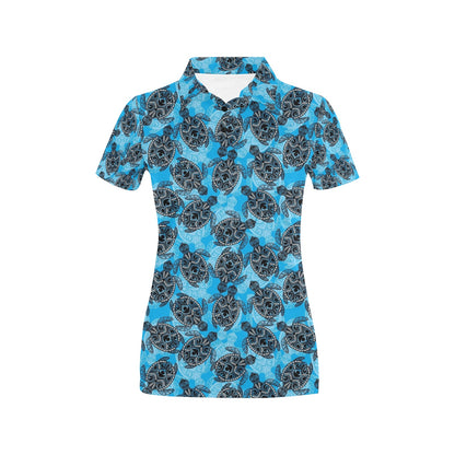 Tribal Pattern Print Design LKS307 Women's Polo Shirt
