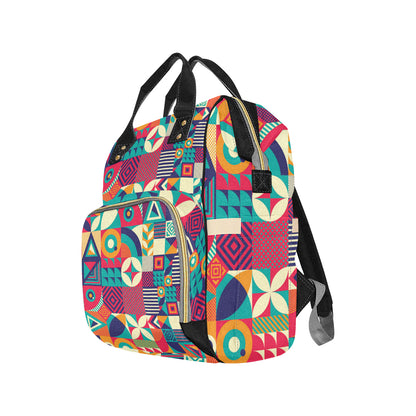 Mosaic Pattern Print Design 03 Diaper Bag Backpack