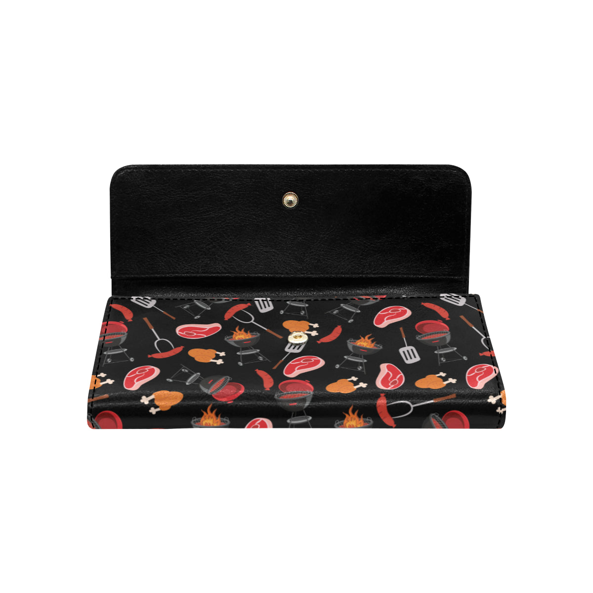 Barbecue Pattern Print Design 04 Women's Trifold Wallet