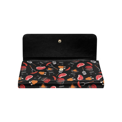 Barbecue Pattern Print Design 04 Women's Trifold Wallet