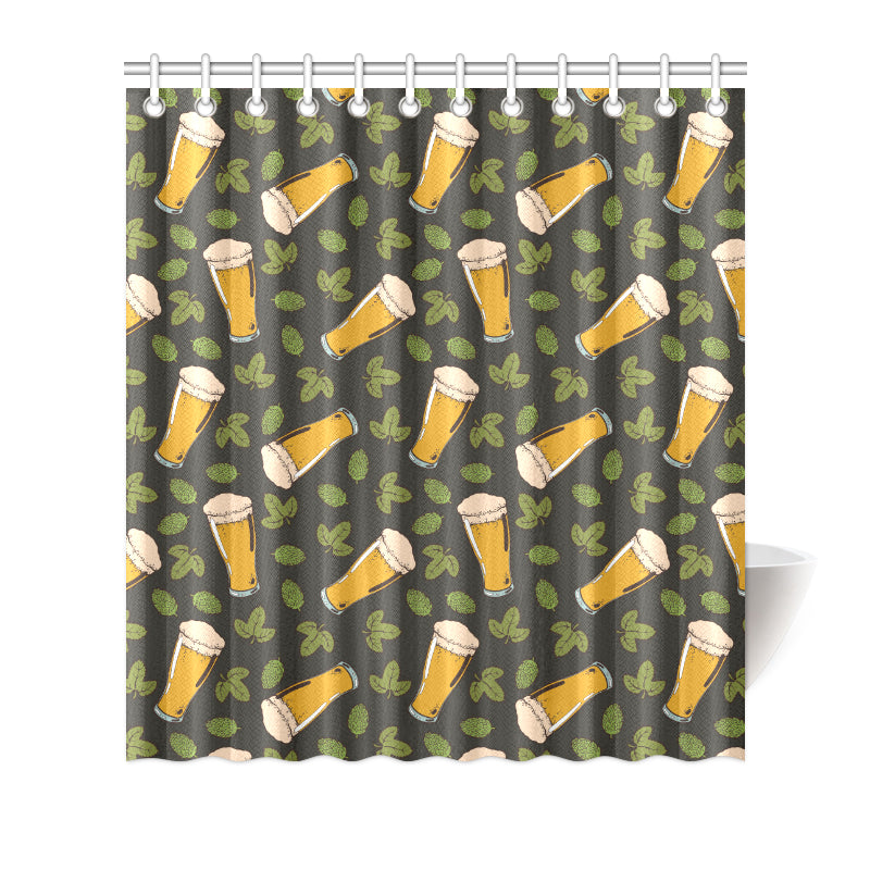 Beer Iris Pattern Print Design 02 Shower Curtain