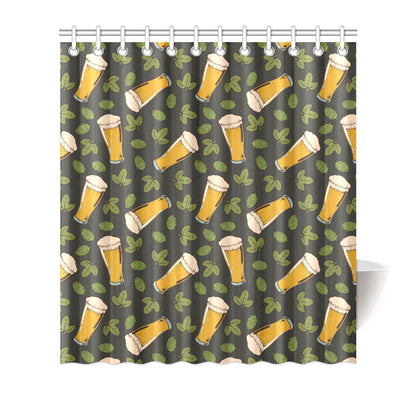 Beer Iris Pattern Print Design 02 Shower Curtain