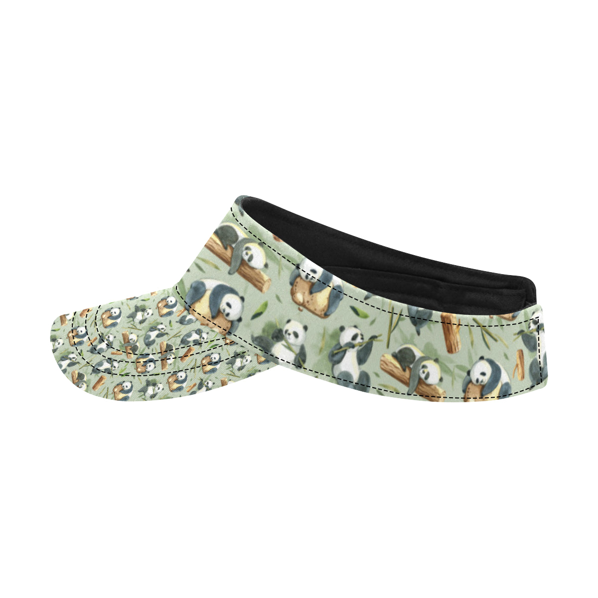 Panda Bear Design Bamboo Print Unisex Sun Visor