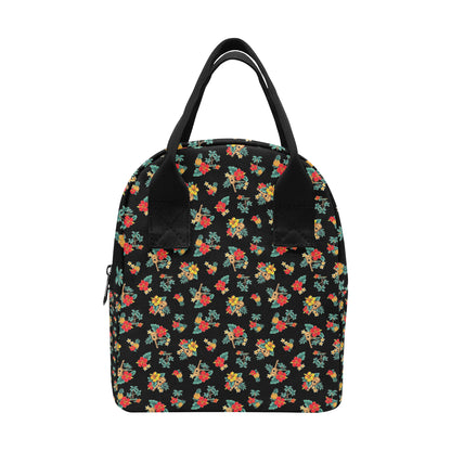 Hawaiian Flower Themed Print Insulated Lunch Bag