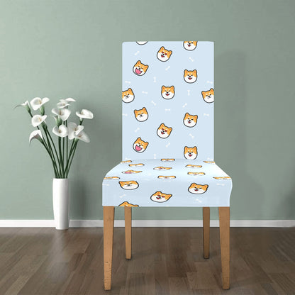 Shiba Inu Print Design LKS3012 Dining Chair Slipcover