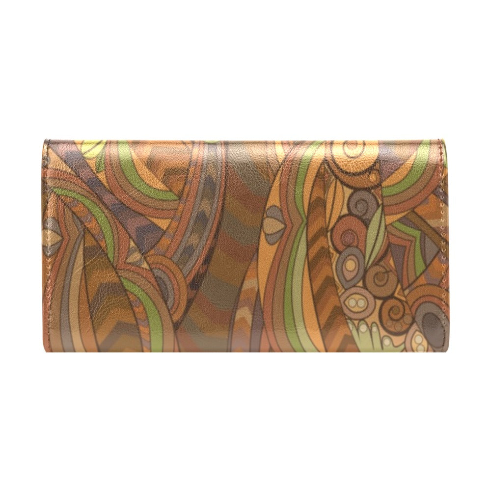 Maori Ornament Design Print Women's Trifold Wallet