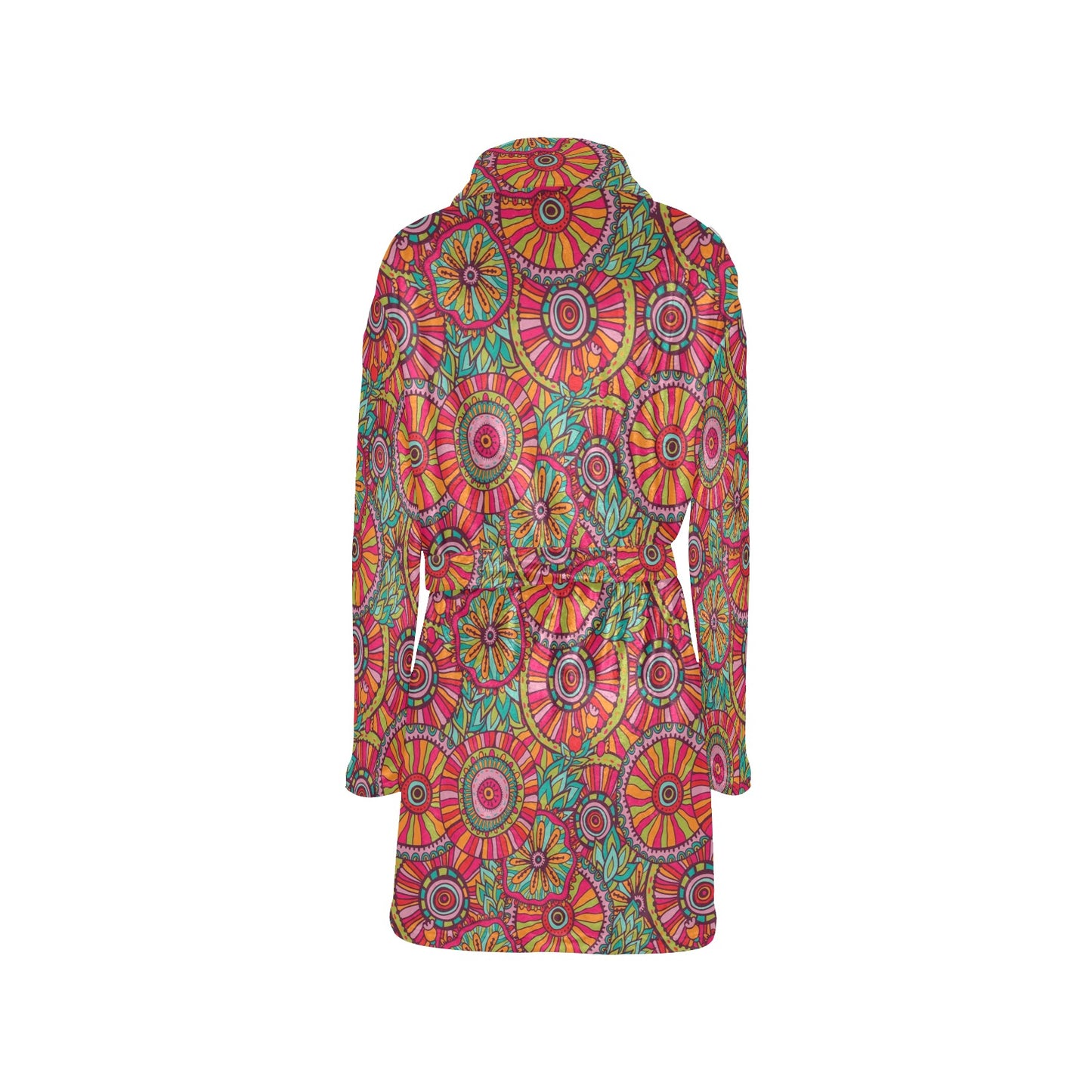 Boho Pattern Print Design 01 Women's Fleece Robe