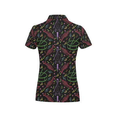 Cello Neon Pattern Print Design 02 Women's Polo Shirt