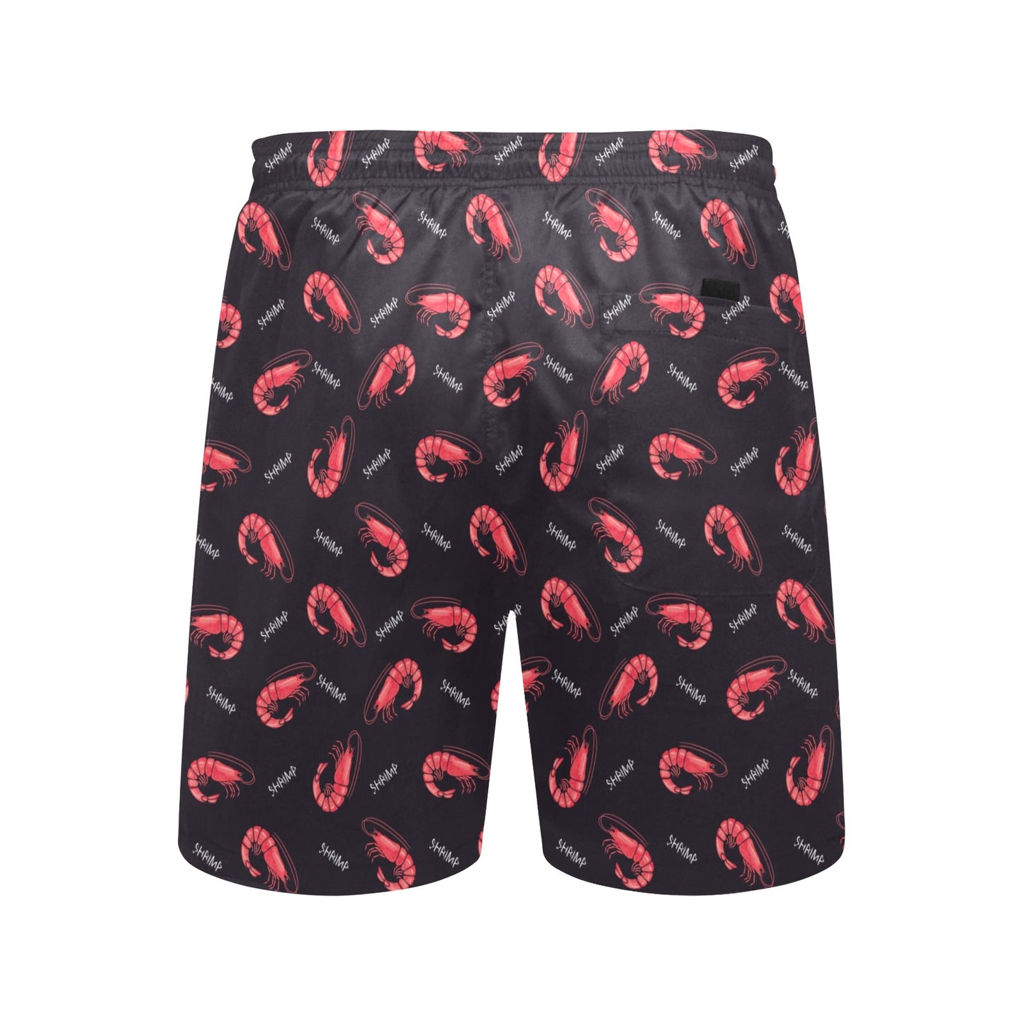 Shrimp Print Design LKS302 Men's Swim Trunks Beach Shorts