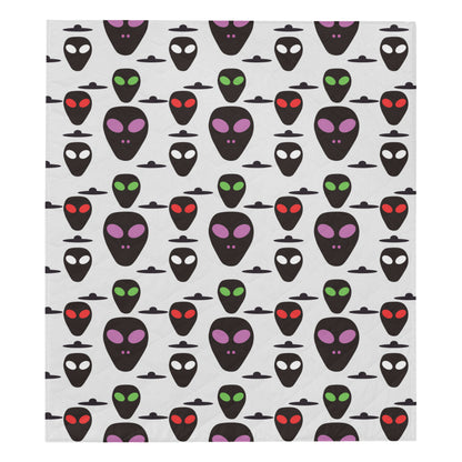 Alien Pattern Print Design 06 Premium Quilt