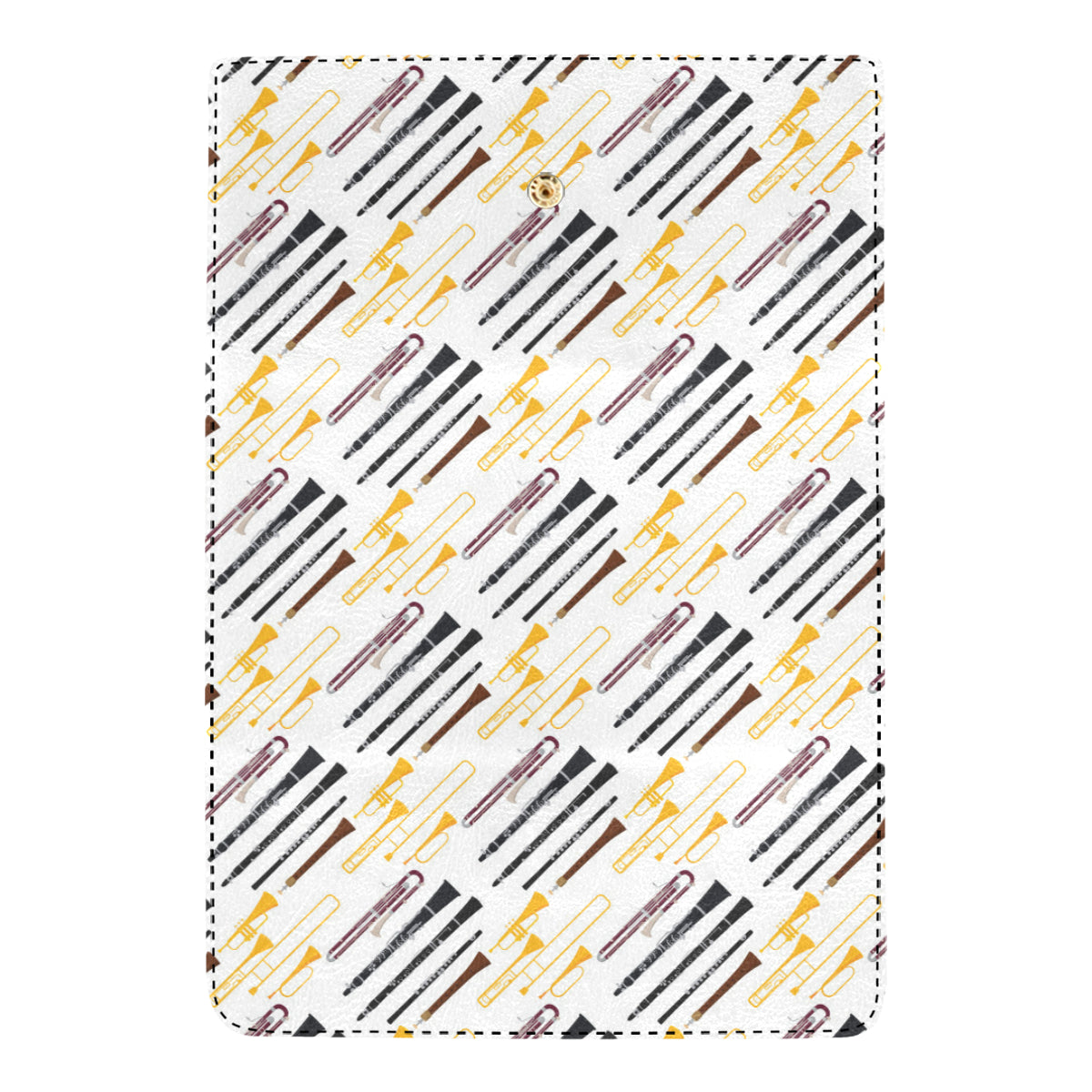 Clarinet Pattern Print Design 01 Women's Trifold Wallet