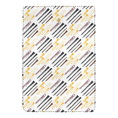 Clarinet Pattern Print Design 01 Women's Trifold Wallet