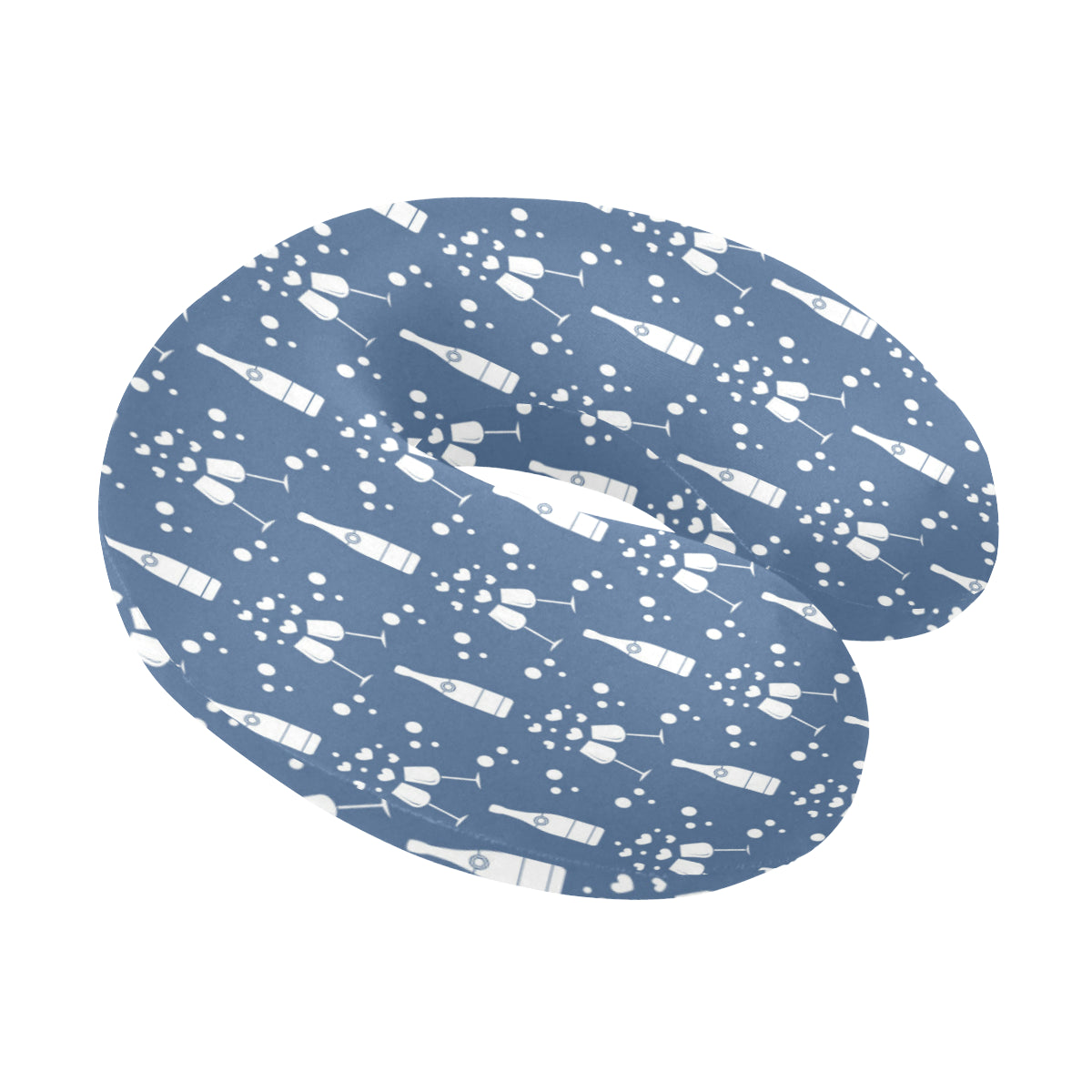 Champagne Pattern Print Design 05 U-Shaped Travel Neck Pillow