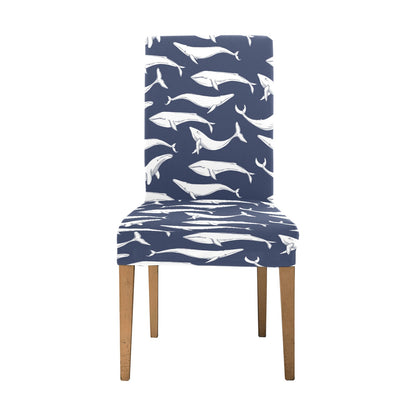 Whale Print Design LKS308 Dining Chair Slipcover