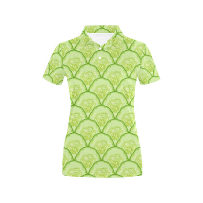 Cucumber Pattern Print Design CC04 Women's Polo Shirt
