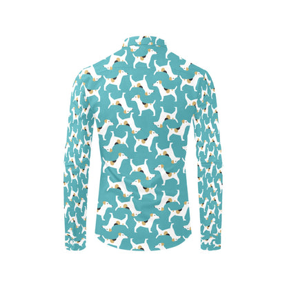 Russell Terriers Print Design LKS301 Men's Long Sleeve Dress Shirt