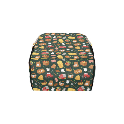 Agricultural Farm Print Design 02 Diaper Bag Backpack