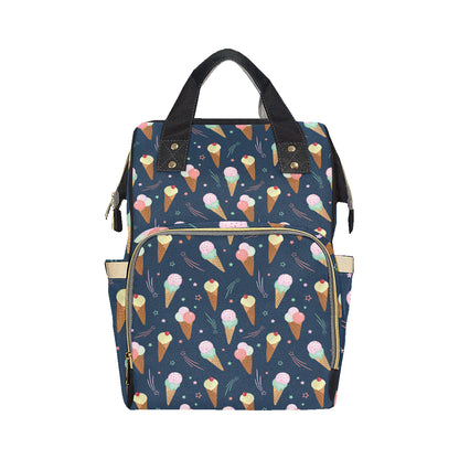 Ice Cream Pattern Print Design 04 Diaper Bag Backpack