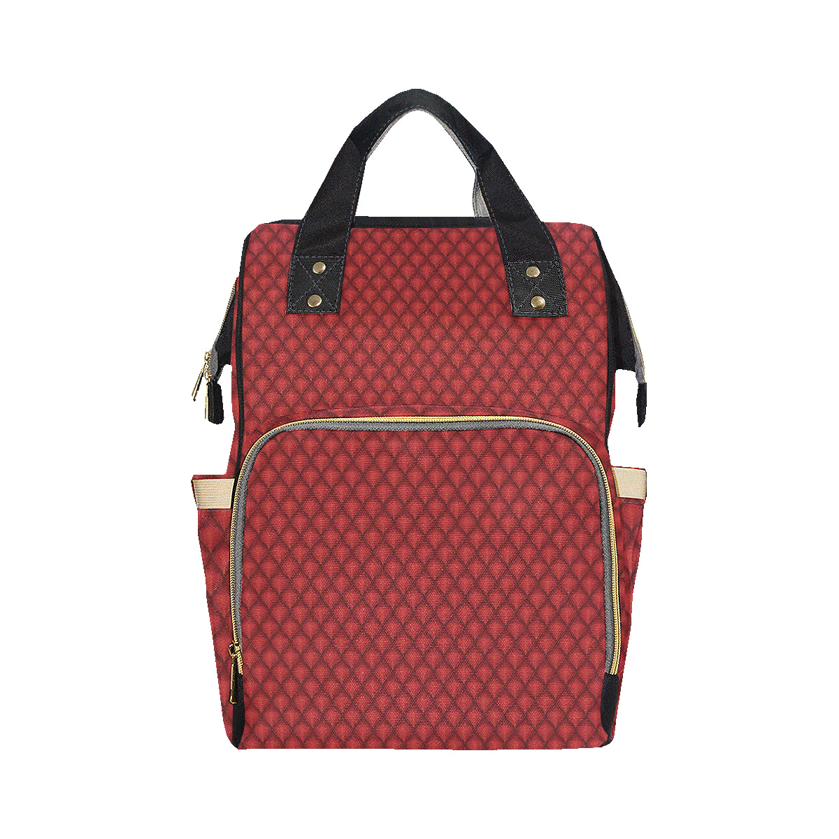 Dragons Red Skin Texture Diaper Bag Backpack