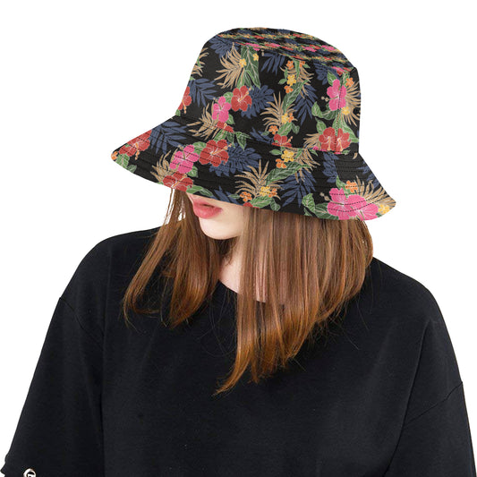 Hawaiian Themed Pattern Print Design H011 Unisex Bucket Hat