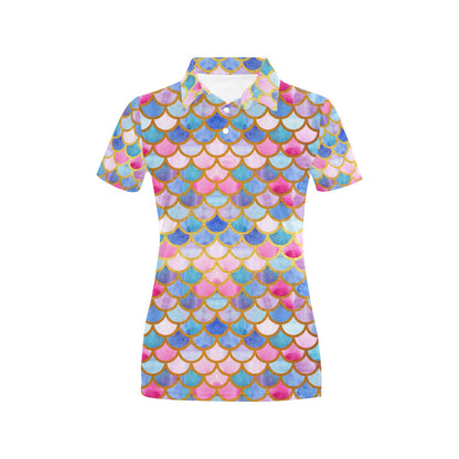 Scales Print Design LKS401 Women's Polo Shirt