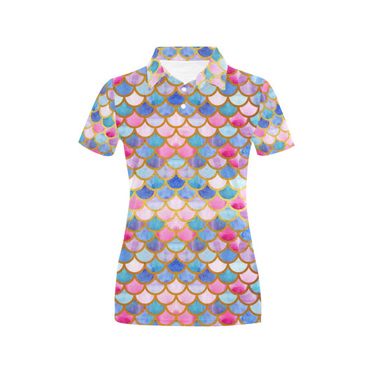 Scales Print Design LKS401 Women's Polo Shirt