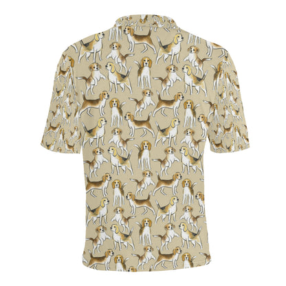 Beagle Pattern Print Design 04 Men Polo Shirt