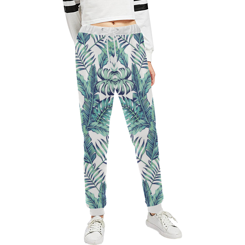 Pattern Tropical Palm Leaves Unisex Sweatpants