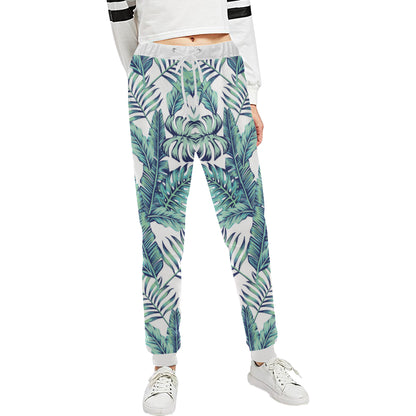 Pattern Tropical Palm Leaves Unisex Sweatpants