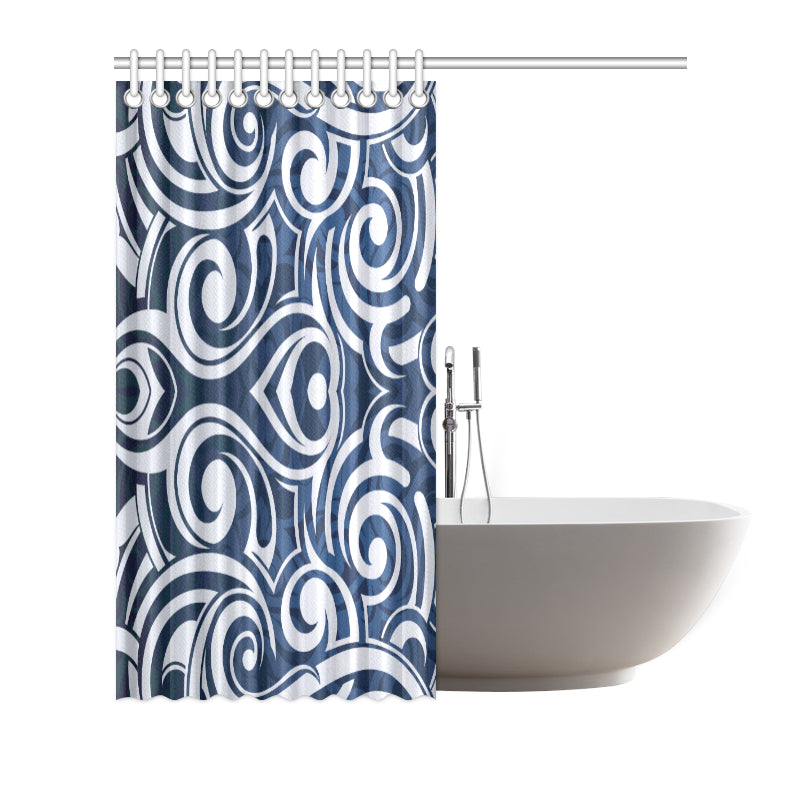 Maori Pattern Print Design 01 Shower Curtain