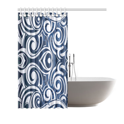 Maori Pattern Print Design 01 Shower Curtain