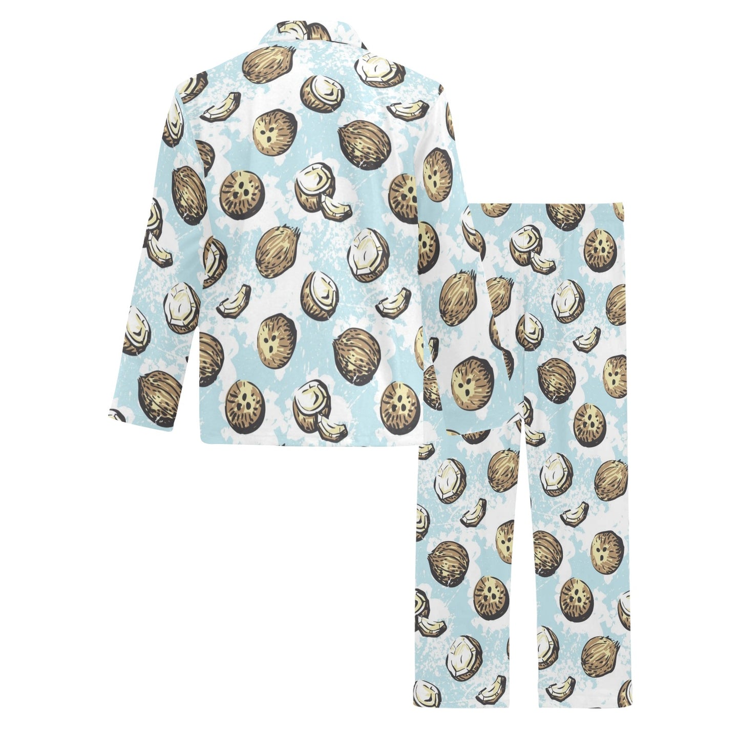 Coconut Pattern Print Design CN01 Men's Long Pajama Set