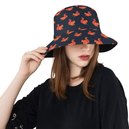 Squirrel Print Design LKS306 Unisex Bucket Hat
