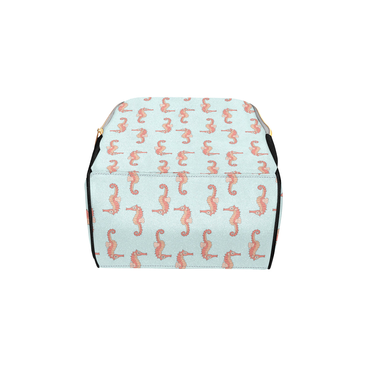 SeaHorse Pattern Print Design 01 Diaper Bag Backpack