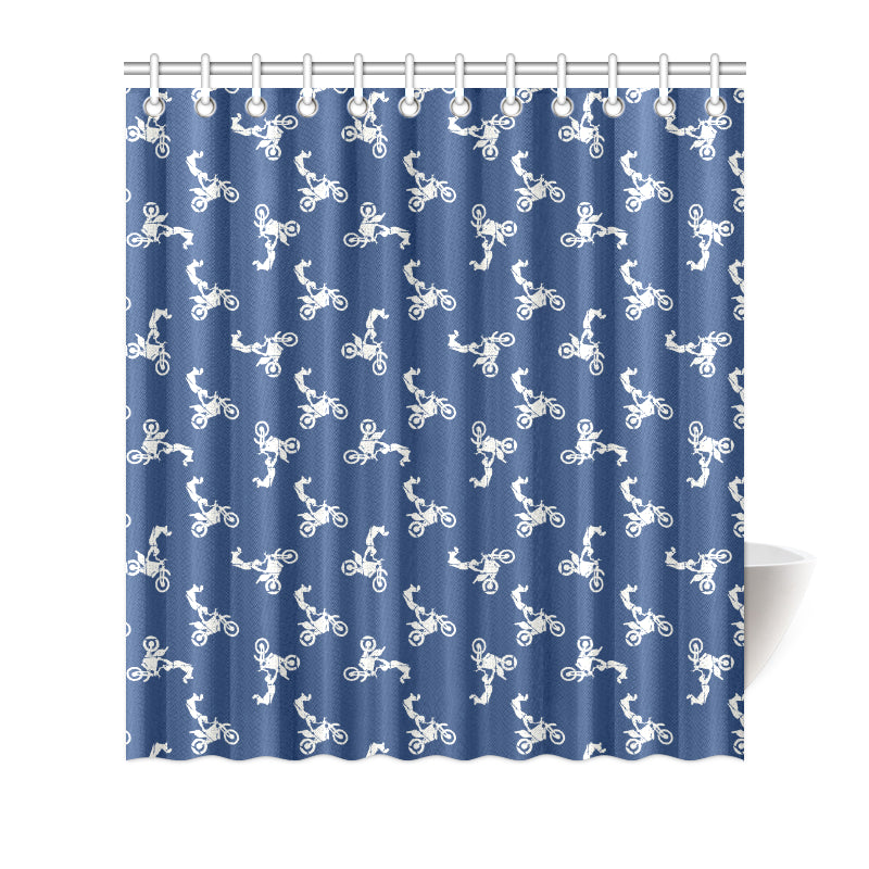 Motocross Pattern Print Design 01 Shower Curtain
