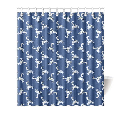 Motocross Pattern Print Design 01 Shower Curtain