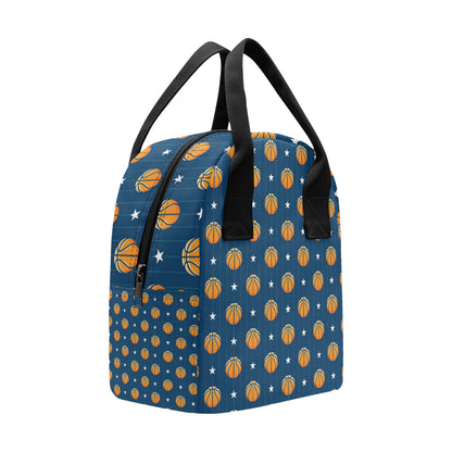 Basketball Star Print Pattern Insulated Lunch Bag