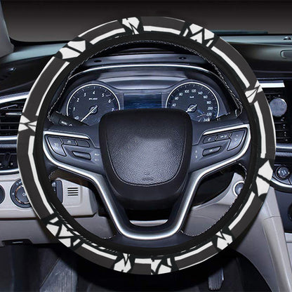 Samoan Tattoo Print Design LKS304 Steering Wheel Cover with Elastic Edge