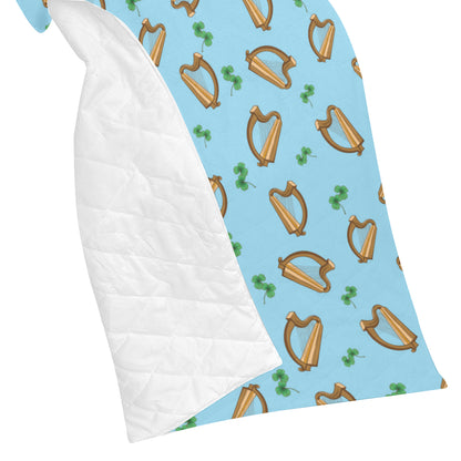Harp Pattern Print Design 01 Premium Quilt